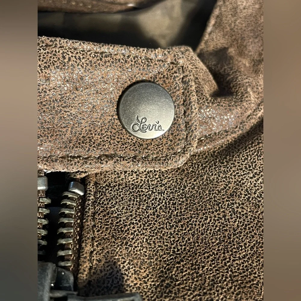 Levi’s Genuine Leather Brown Biker/Mojo Jacket - Picture 11 of 12